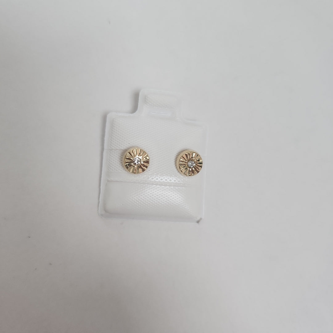 BROQUELES BROQUEL FIG BOTON C CIRCONIA 14K 0.2916 GR (NUEVO)