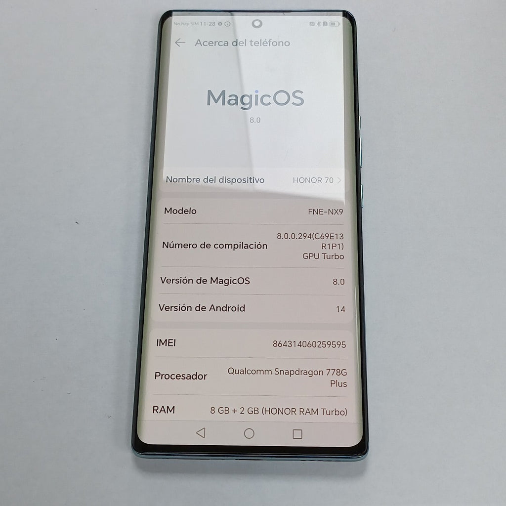 CELULAR HONOR 70 FNE-NX9 128 GB 8 GB RAM (SEMINUEVO)