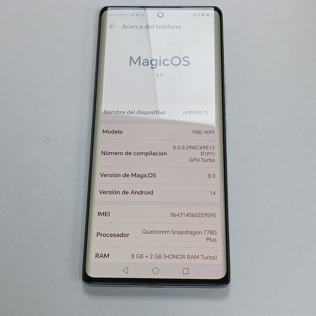 CELULAR HONOR 70 FNE-NX9 128 GB 8 GB RAM (SEMINUEVO)