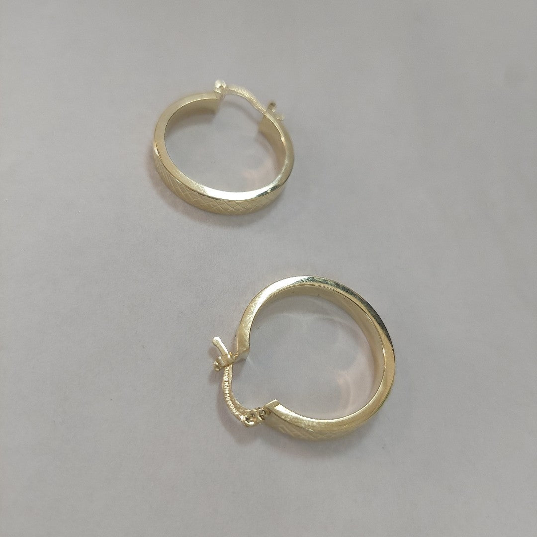 ARETES TEJIDO ARRACADAS FACETADAS 14K 3 GR (NUEVO)