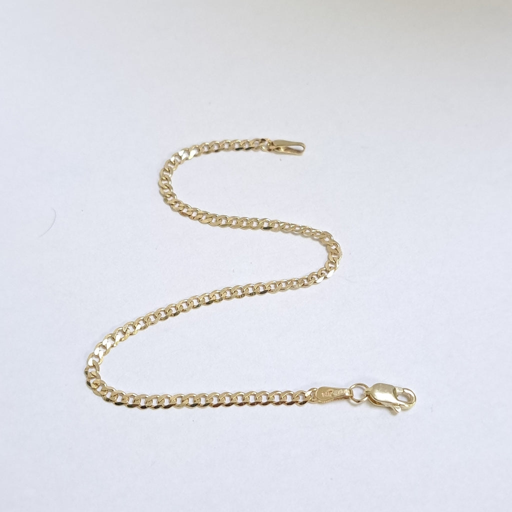PULSERA TEJIDO BARBADA 14K 18 CM 2 GR (NUEVO)