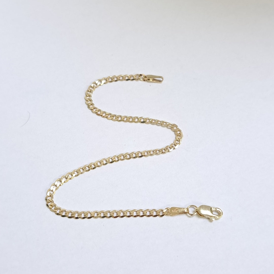 PULSERA TEJIDO BARBADA 14K 18 CM 2 GR (NUEVO)
