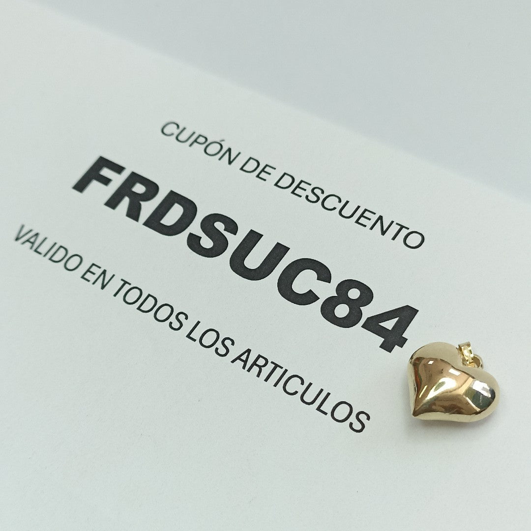 DIJE TEJIDO CORAZON LISO 14K 1.3 GR (NUEVO)