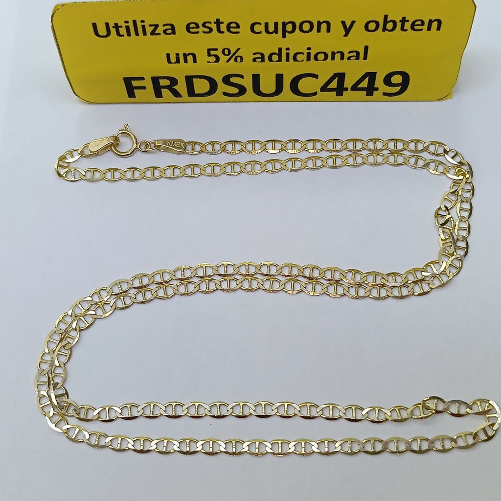 CADENAS TEJIDO GUCHI ORO 10K 55 CM 4.1 GR (NUEVO)