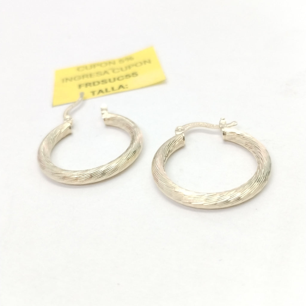 ARETES TEJIDO ARRACADAS ASTRIADAS 14K 2.8 GR (NUEVO)