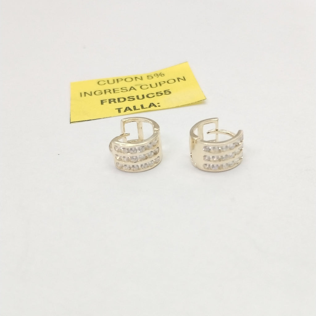 ARETES HUGGIES C CIRCONIA 14K 2.2 GR (NUEVO)