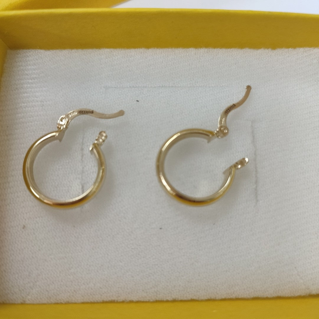 ARETES ARRACADA LISA 14K 1.8 GR (NUEVO)