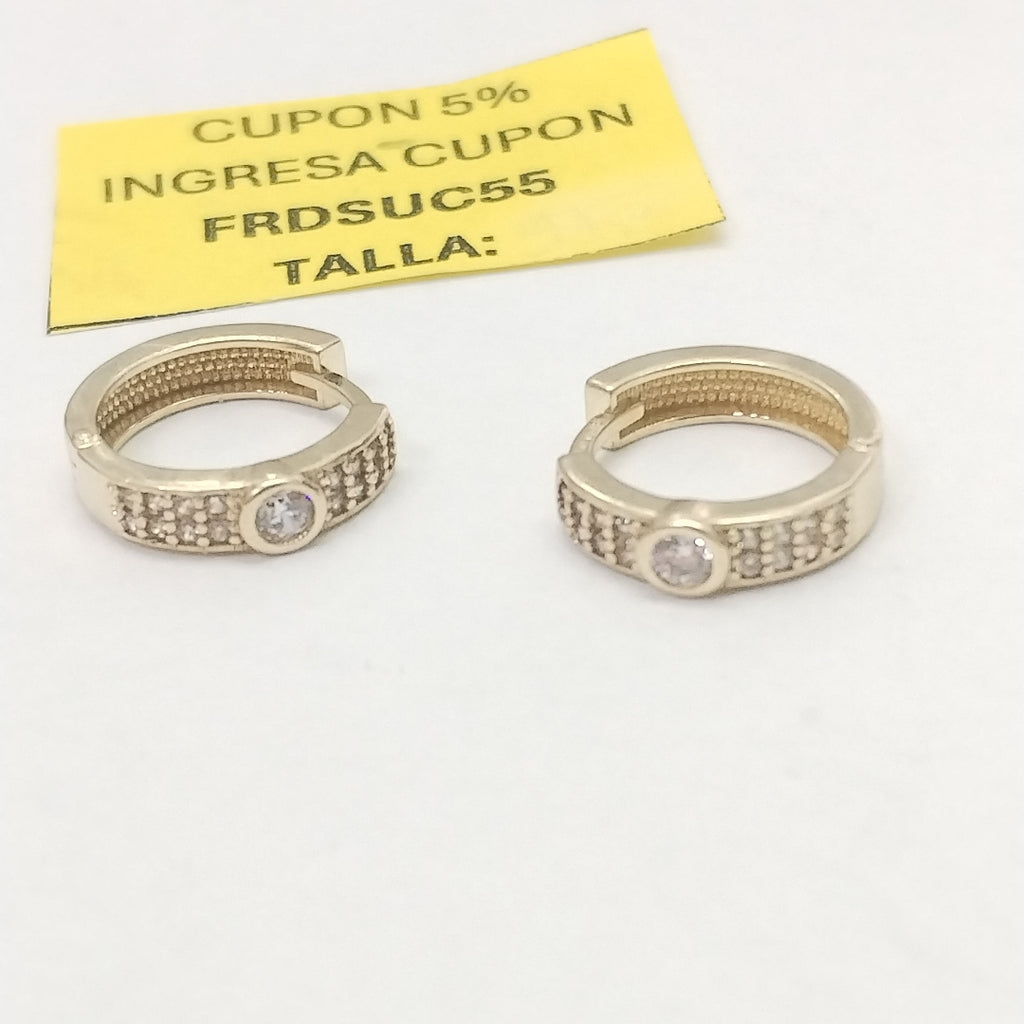 ARETES ARRACADAS C CIRCONIAS 10K 2.6 GR (NUEVO)