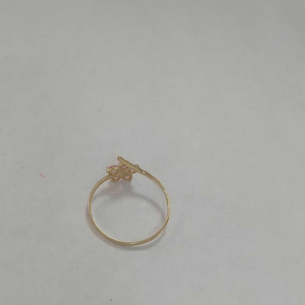 ANILLOS FIG FLOR PIEDRAS COL 14K TALLA 7 0.9 GR (NUEVO)