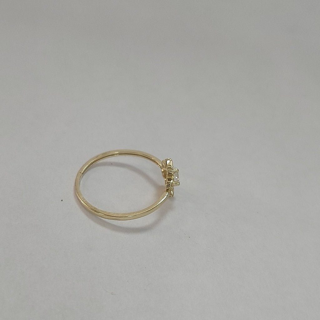 ANILLOS FIG FLOR CON CIRCONIAS 14K TALLA 7 1 GR (NUEVO)