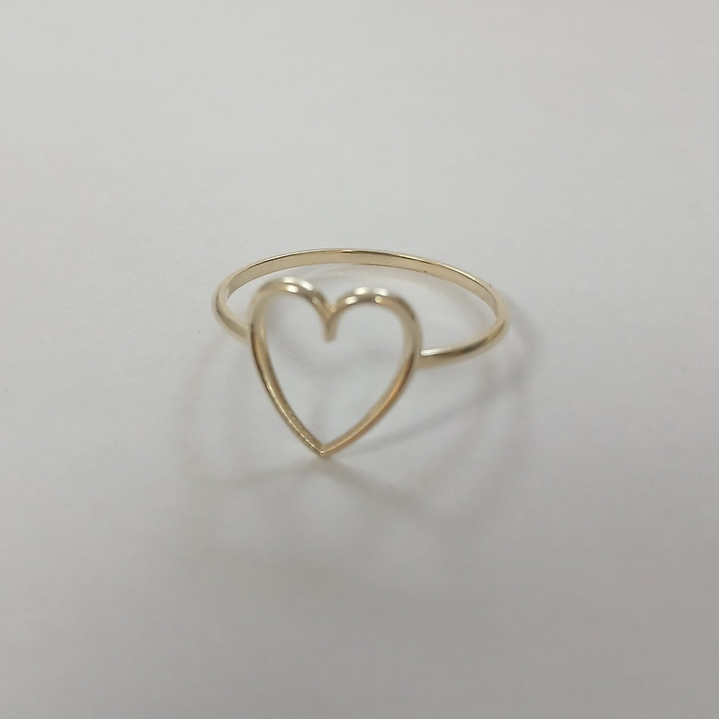 ANILLOS ANILLITO FIG CORAZON 10K TALLA 8 0.8 GR (NUEVO)