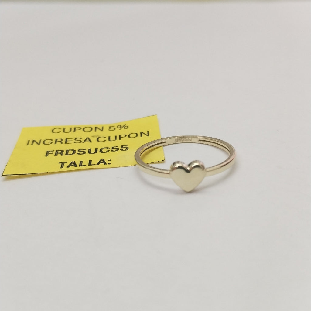ANILLOS ANILLITO FIG CORAZON 10K TALLA 7 1.2 GR (NUEVO)
