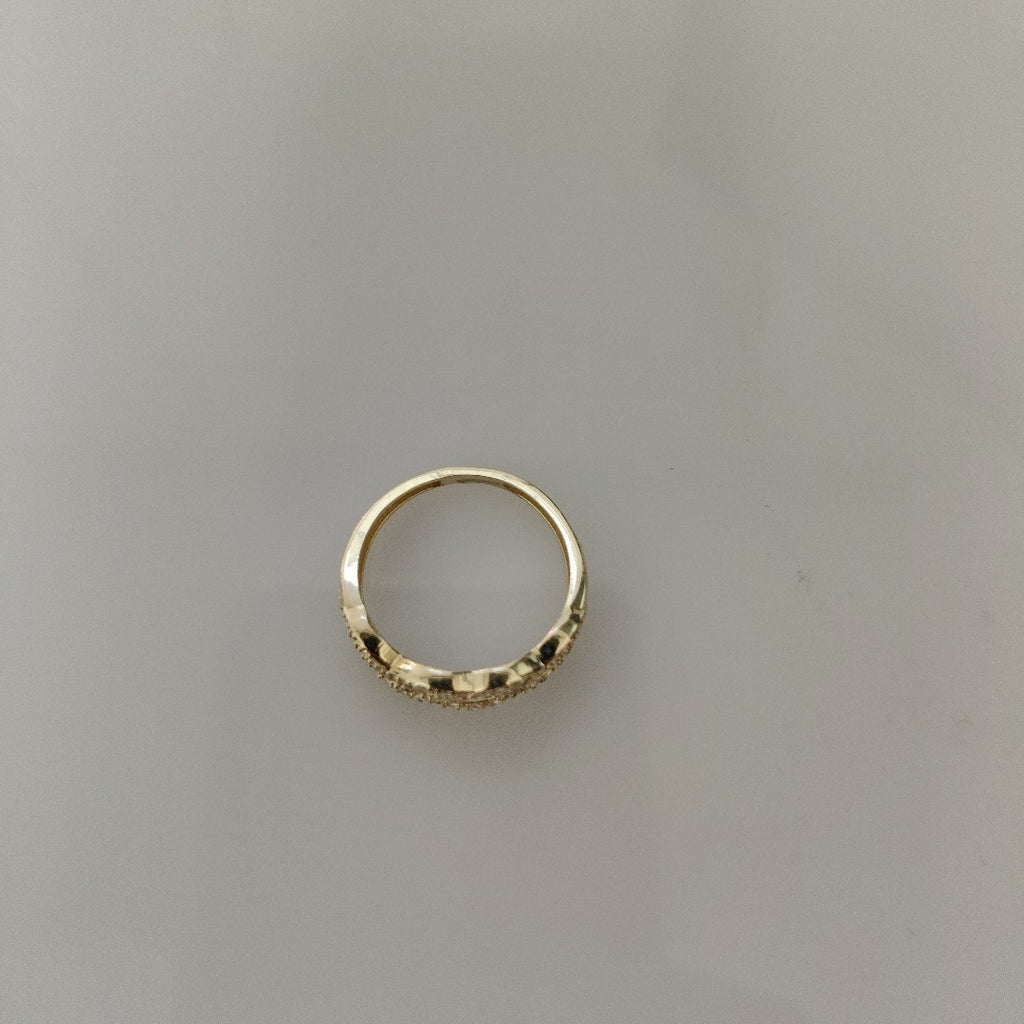 ANILLOS TRENZADO CON CIRCONIAS 14K TALLA 7 2.4 GR (NUEVO)