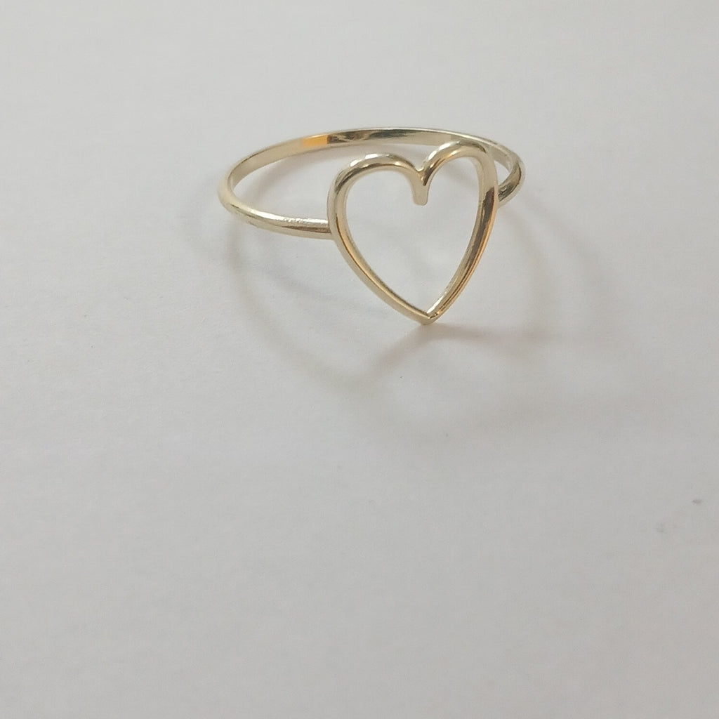 ANILLOS ANILLITO FIG CORAZON 10K TALLA 8 0.8 GR (NUEVO)