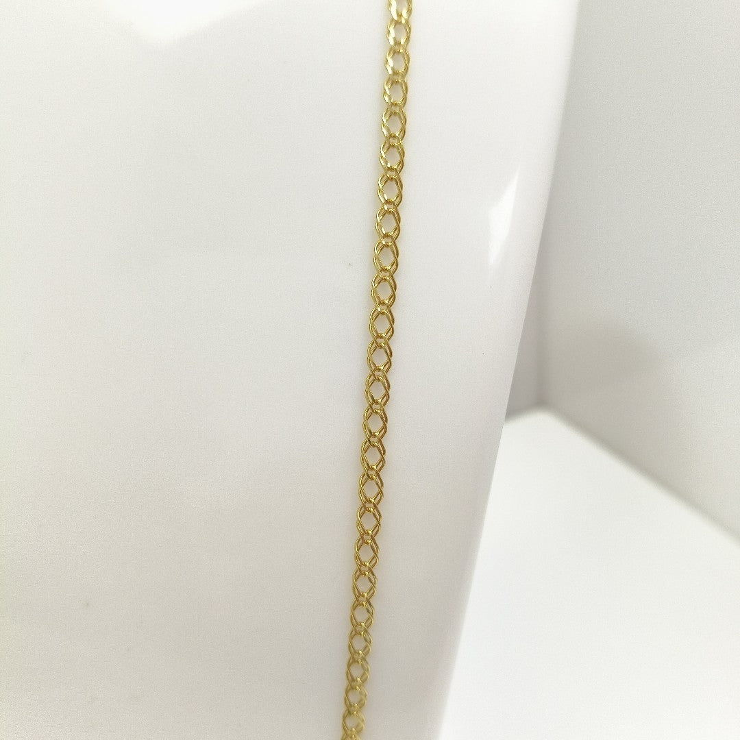 CADENA ESLABON DOBLE 10K 55 CM 4.5 GR (NUEVO)