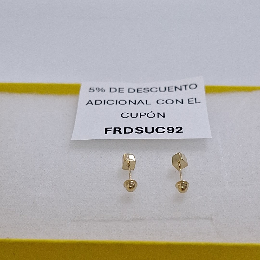 BROQUELES BROQUEL FIG CUBO 14K 0.203 GR (NUEVO)