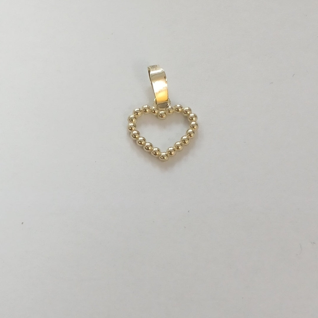 DIJE CORAZON CON CIRCONIAS 10K 0.5 GR (NUEVO)
