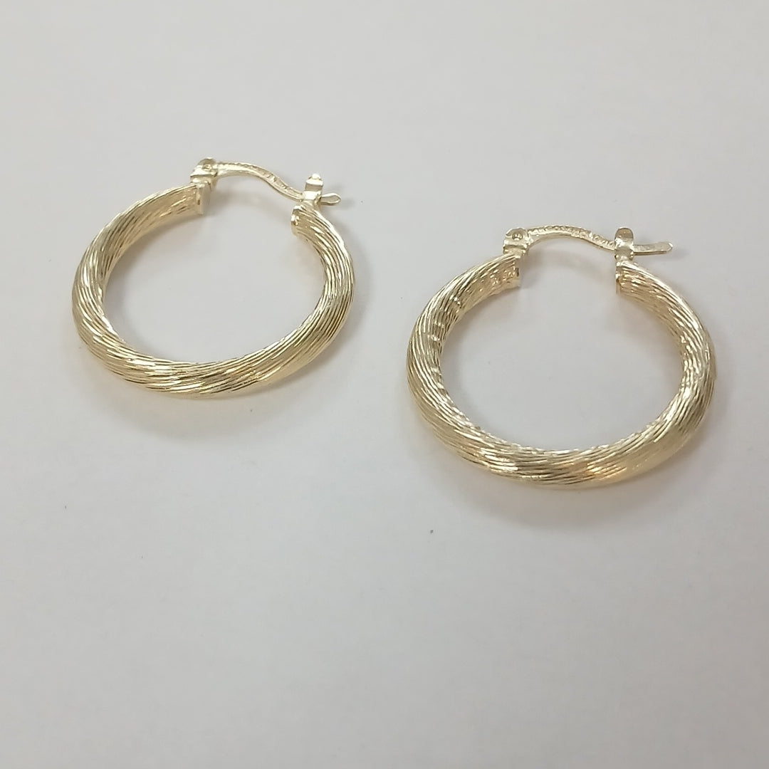 ARETES TEJIDO ARRACADAS ASTRIADAS 14K 2.8 GR (NUEVO)