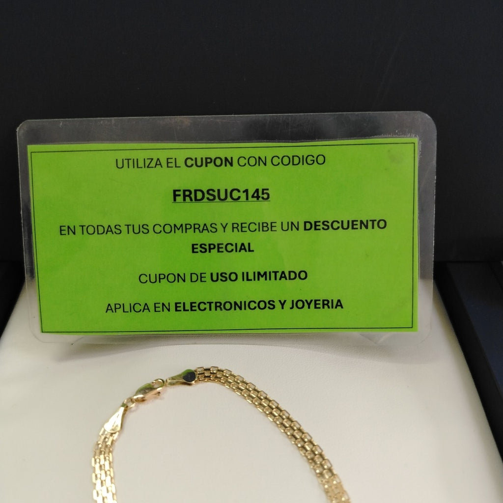 PULSERA ESPECIAL 10K 21 CM 4.3 GR (NUEVO)