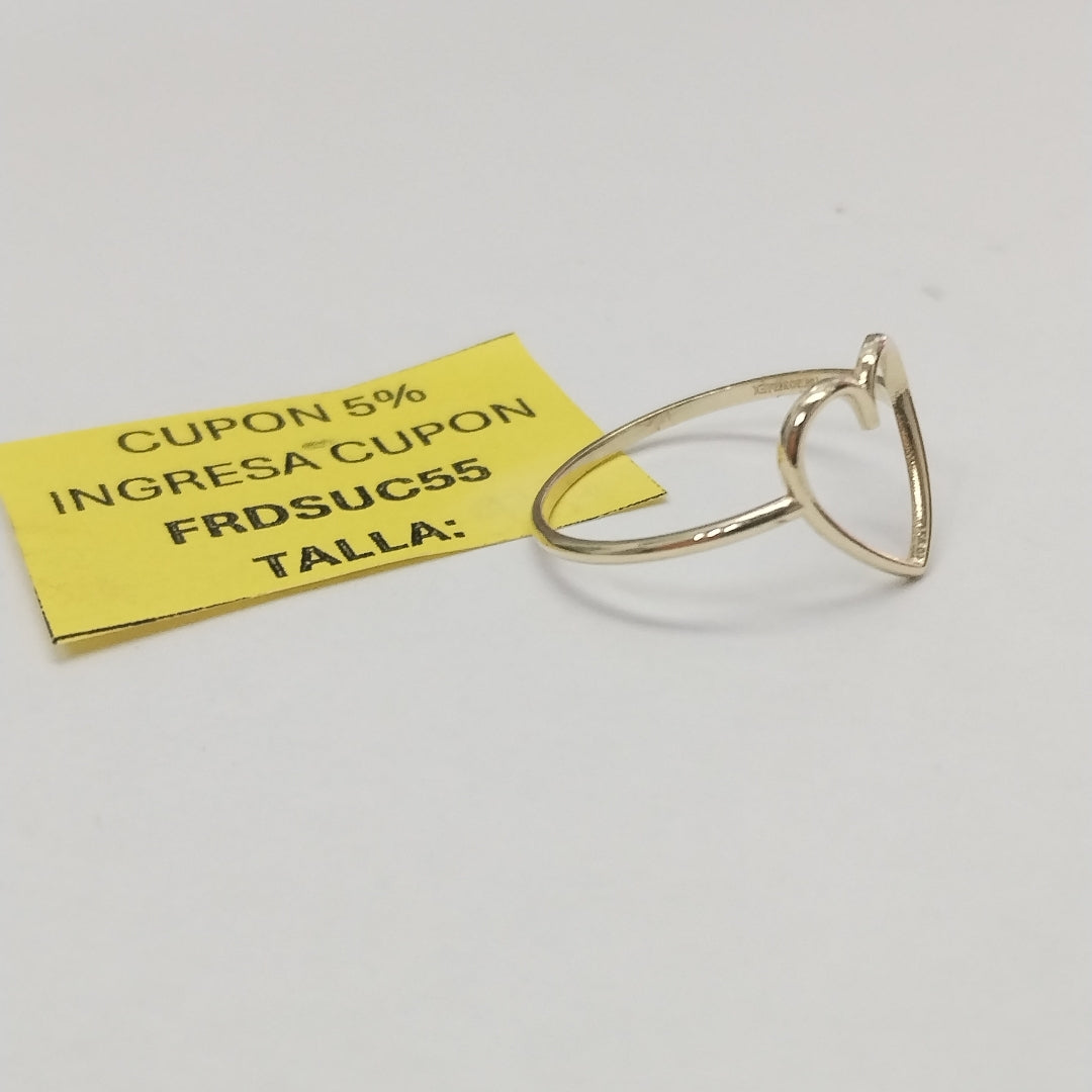 ANILLOS ANILLITO FIG CORAZON 10K TALLA 8 0.8 GR (NUEVO)