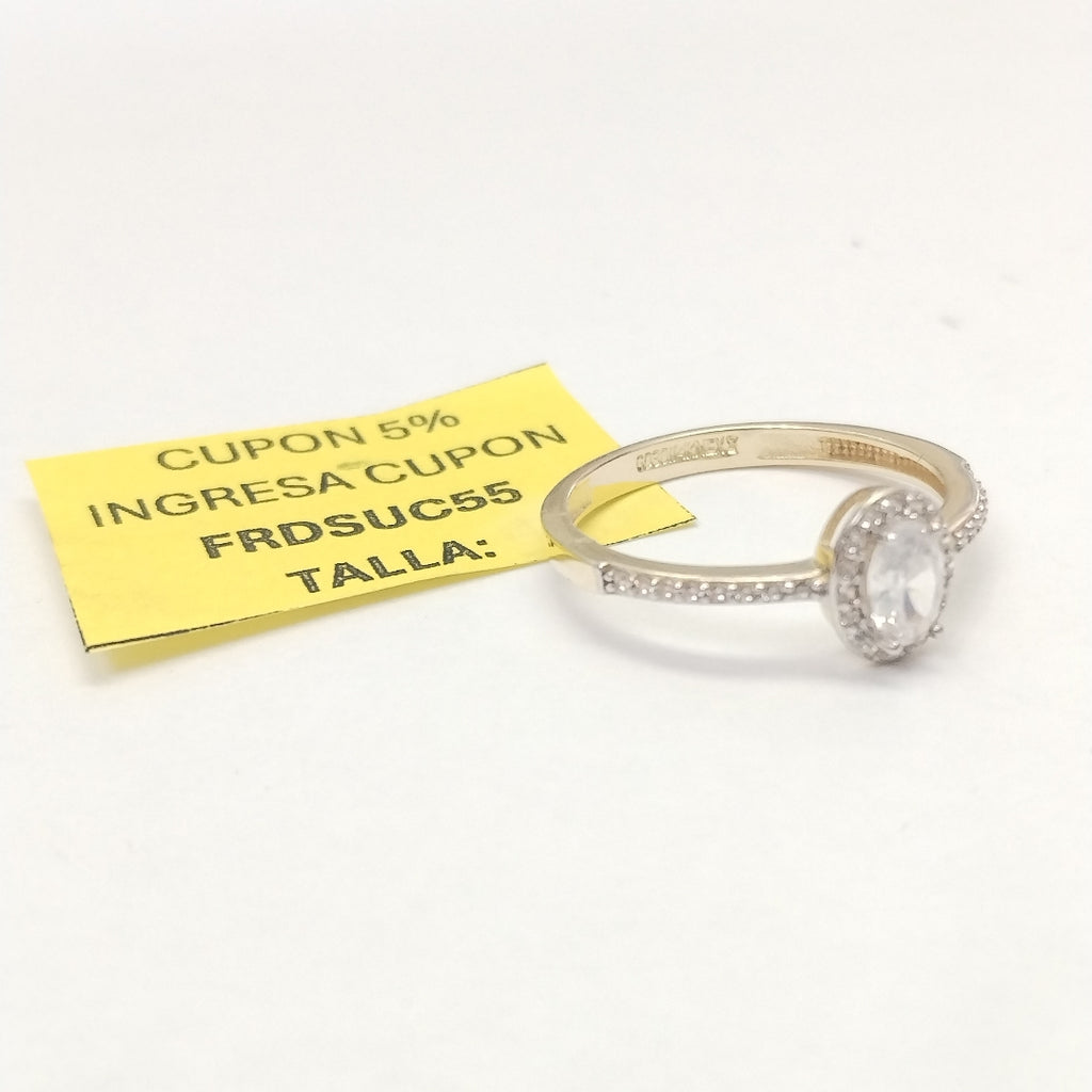 ANILLO ANILLITO C CIRCONIAS 14K 8.5 TALLA 2.1 GR (NUEVO)