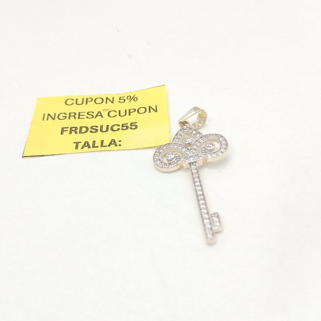 DIJE LLAVE C CIRCONIAS 14K 1.6 GR (NUEVO)