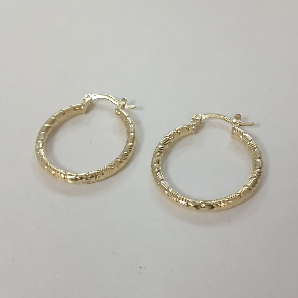 ARETES ARRACADAS LABRADAS 14K 3.2 GR (NUEVO)