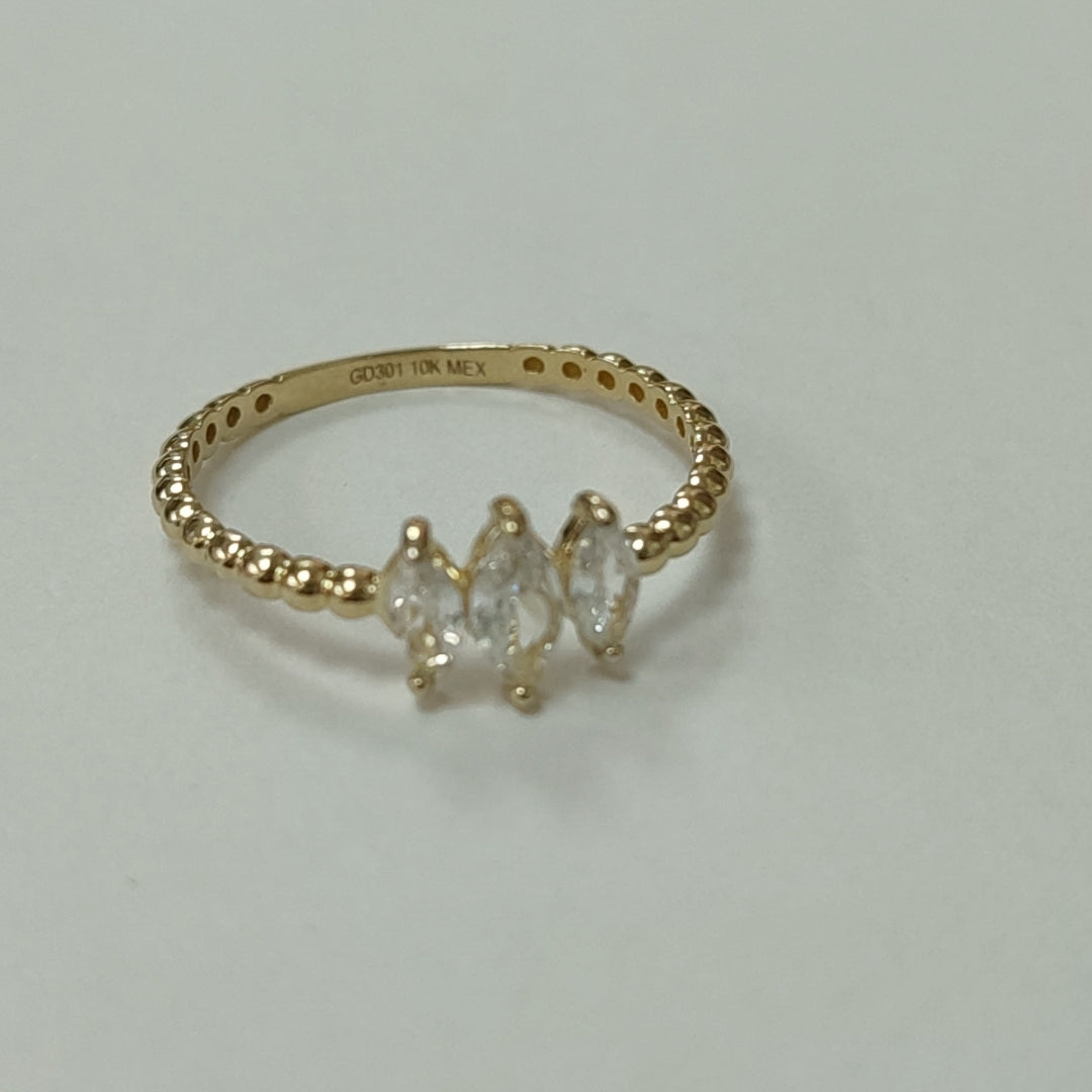 ANILLOS CON CIRCONIAS 10K TALLA 7 1.1 GR (NUEVO)