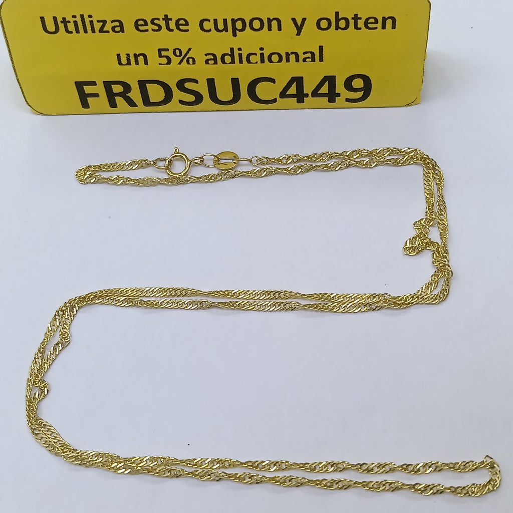CADENA MEDIO TORZAL 10K 55 CM 2.5 GR (NUEVO)
