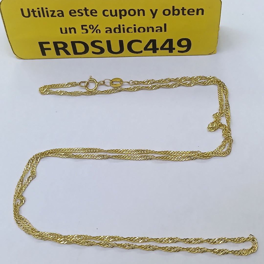 CADENA MEDIO TORZAL 10K 55 CM 2.5 GR (NUEVO)