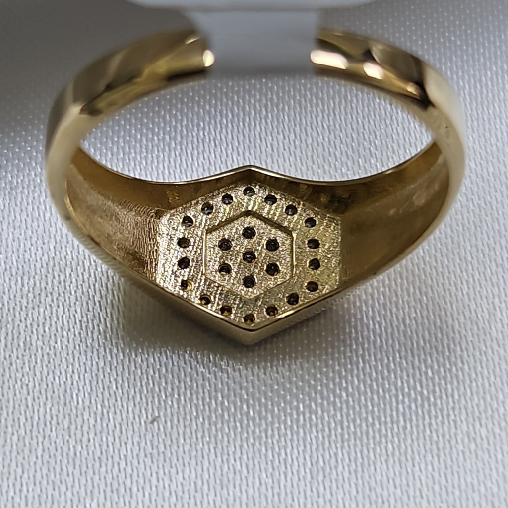 ANILLO C CIRCONIAS 14K 10 TALLA 3.8 GR (NUEVO)