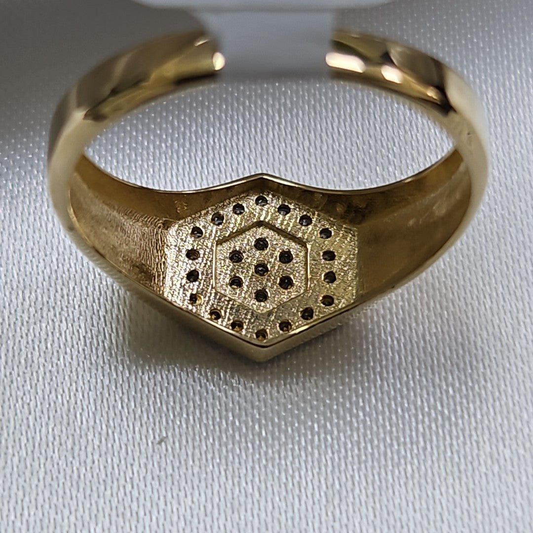 ANILLO C CIRCONIAS 14K 10 TALLA 3.8 GR (NUEVO)