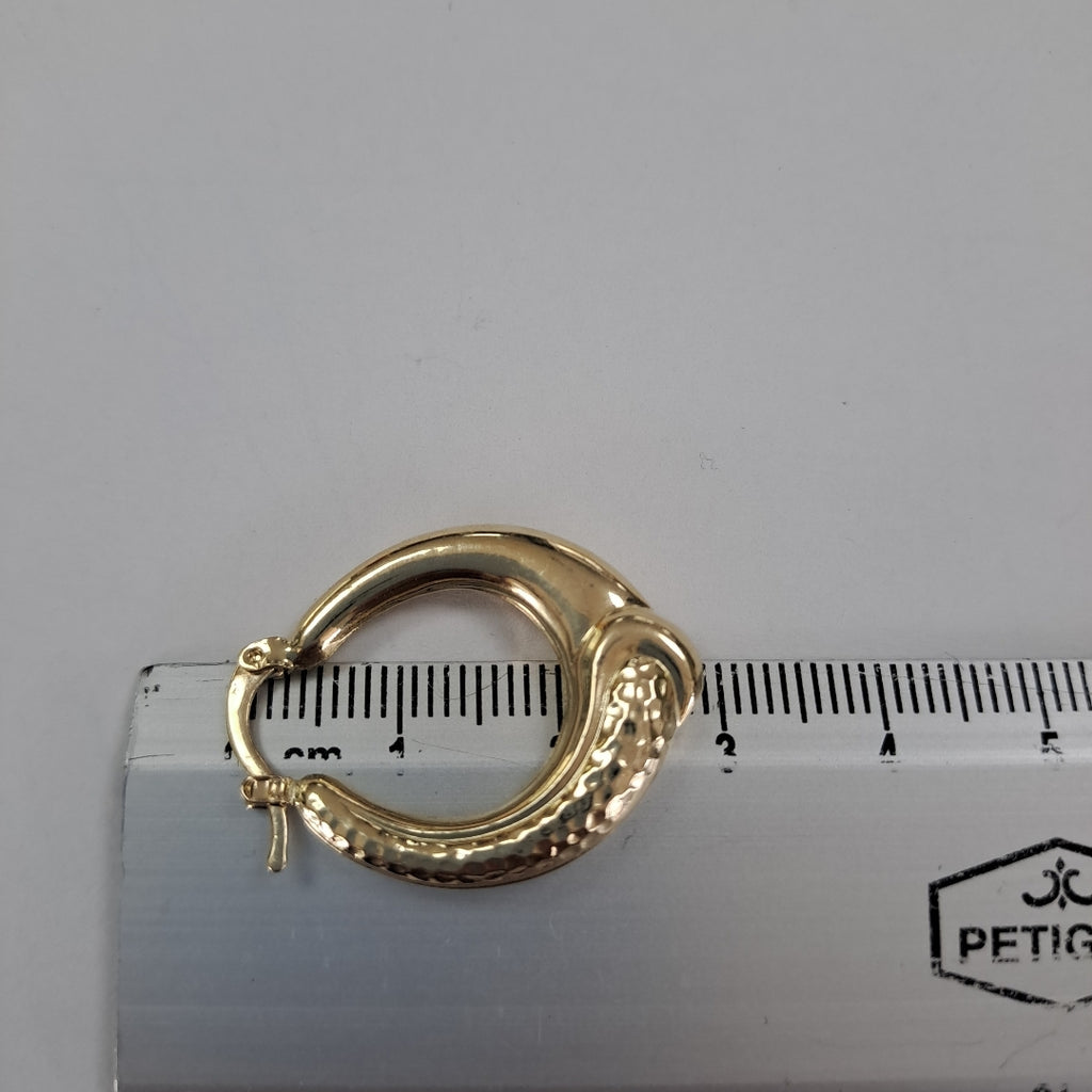 ARETES ARRACADAS ENTRELAZADAS 14K 2.6 GR (NUEVO)