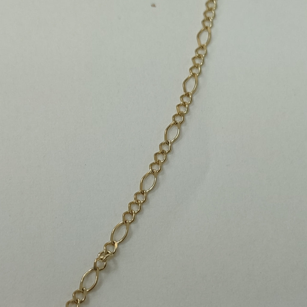 CADENA GARGANTILLA 3X1 CON ESFERAS COMBINADAS 14K 45 CM 3.1 GR (NUEVO)