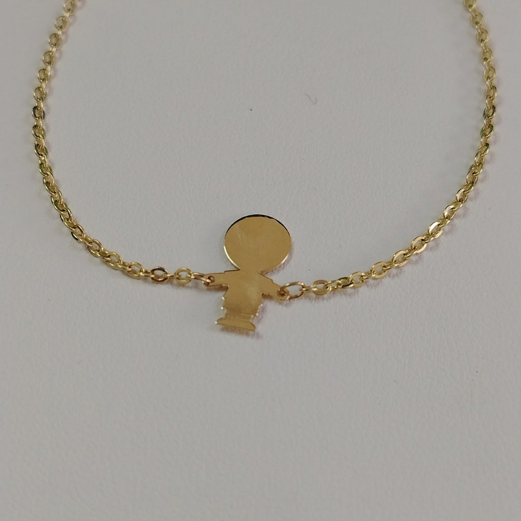 PULSERA TEJIDO ESPECIAL FIG NIÑO 14K 18 CM 1.4 GR (NUEVO)