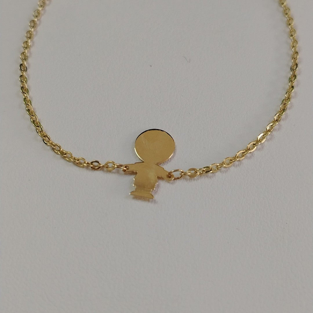PULSERA TEJIDO ESPECIAL FIG NIÑO 14K 18 CM 1.4 GR (NUEVO)