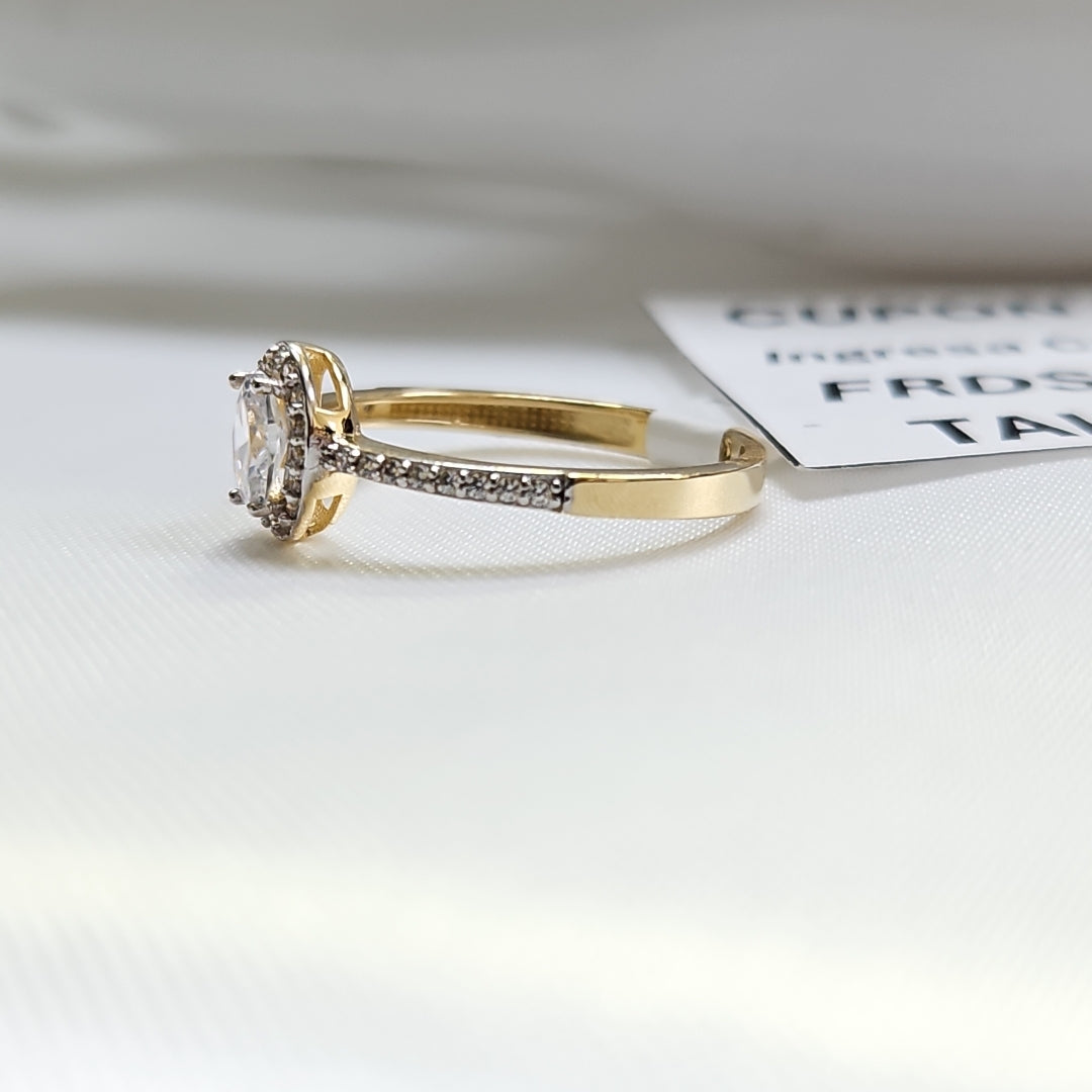 ANILLO ANILLITO C CIRCONIAS 14K 8.5 TALLA 2.2 GR (NUEVO)