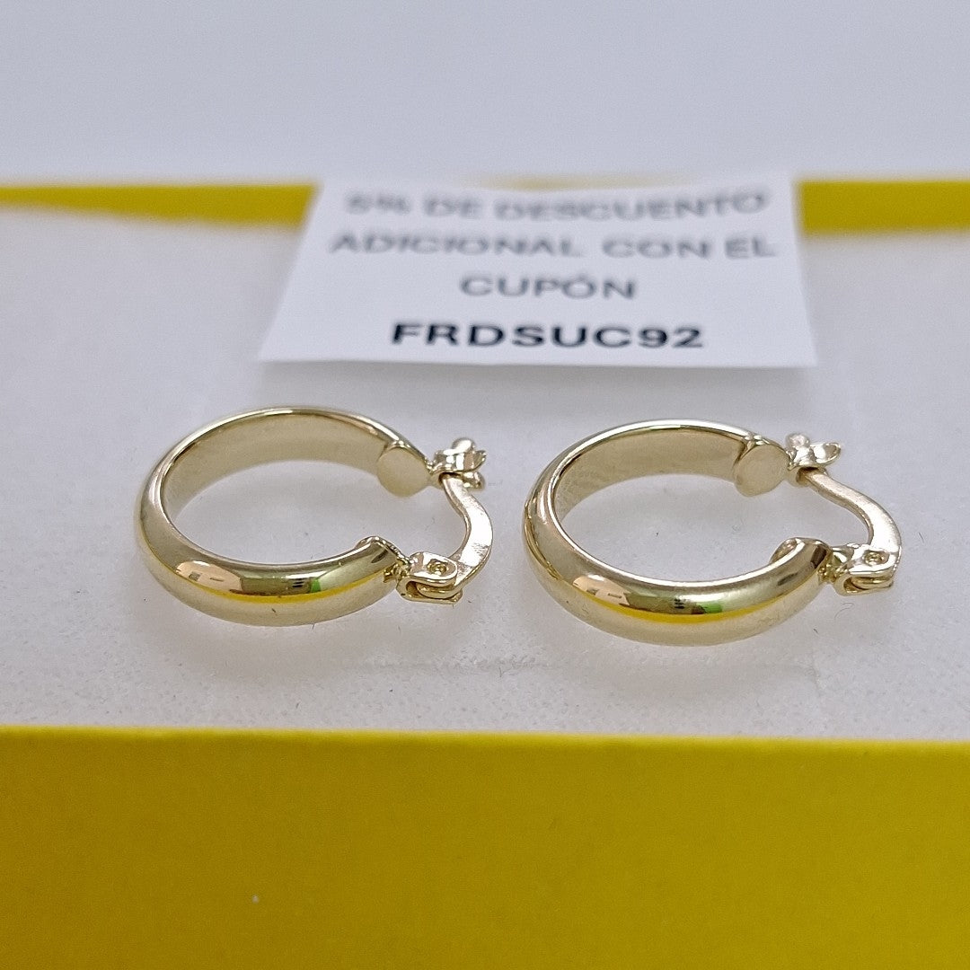 ARETES ARRACADA LISA 14K 1.7 GR (NUEVO)