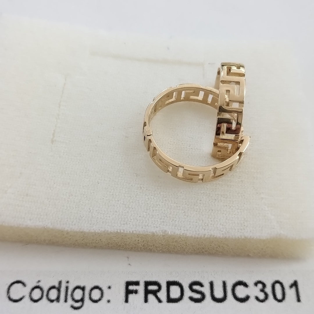 ARETES ARRACADA C GRECAS 14K 7.5 GR (NUEVO)