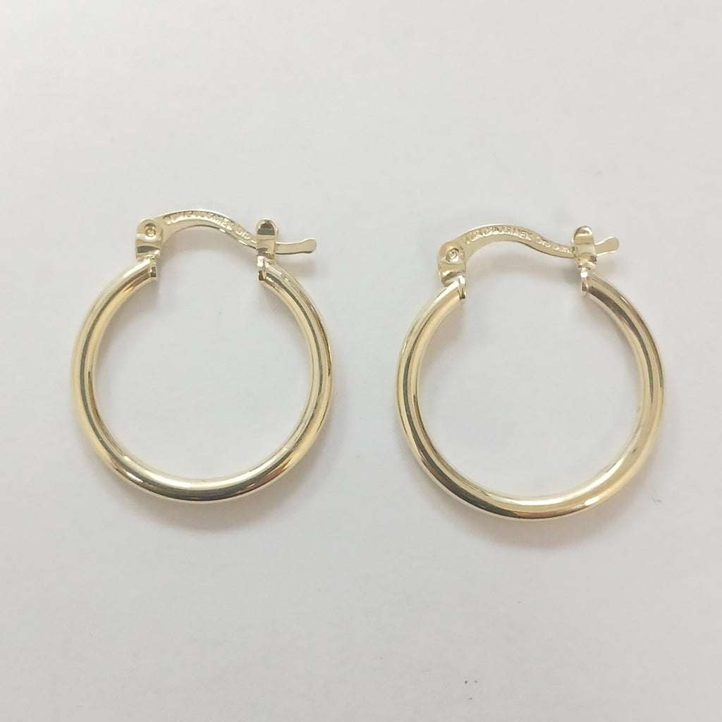 ARETES TEJIDO ARRACADAS LISAS 14K 1.2 GR (NUEVO)