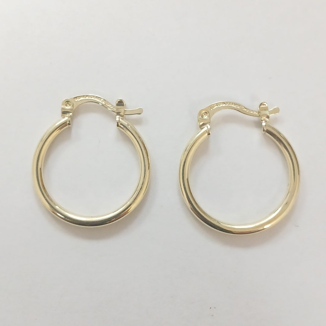 ARETES TEJIDO ARRACADAS LISAS 14K 1.2 GR (NUEVO)