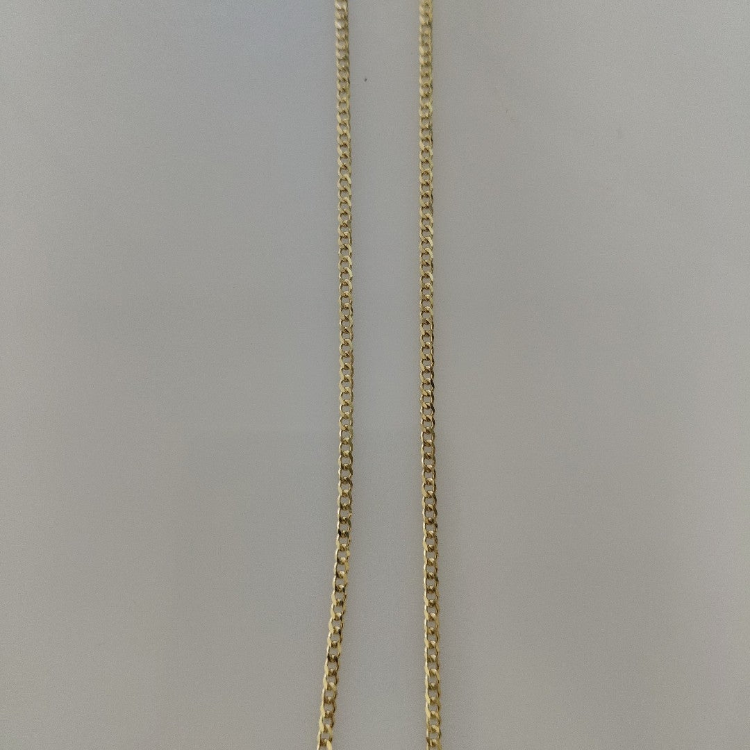 CADENAS TEJIDO BARBADA ORO 10K 55 CM 3.8 GR (NUEVO)