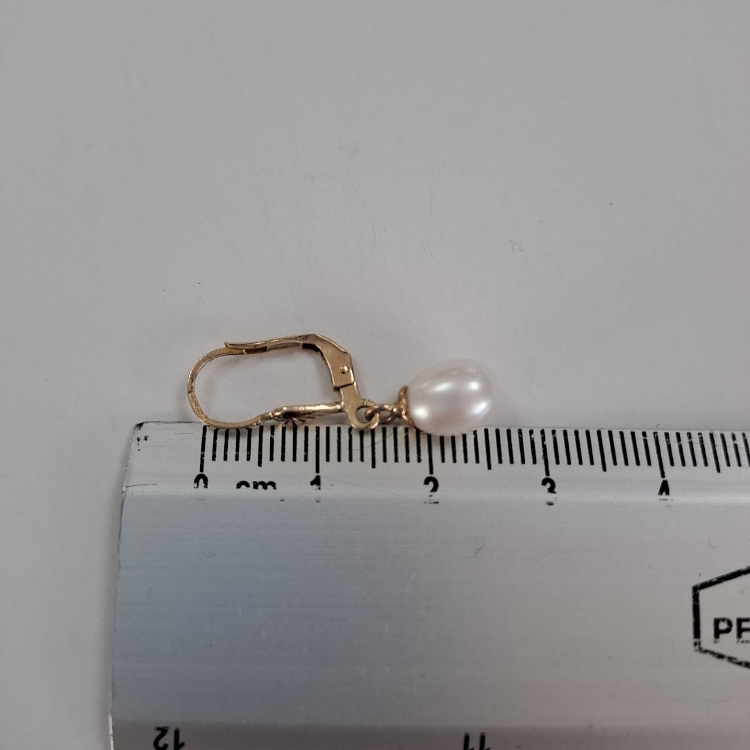 ARETES C PERLAS SINTETICAS 10K 2.1 GR (NUEVO)