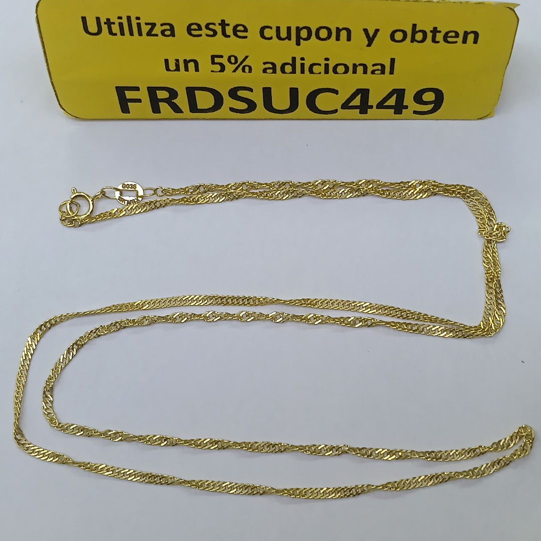 CADENA MEDIO TORZAL 10K 55 CM 2.5 GR (NUEVO)