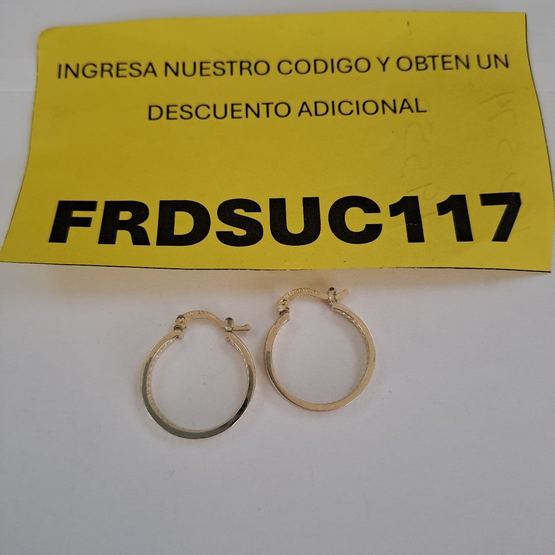 ARETES ARRACADA LABRADA 10K 1.9 GR (NUEVO)