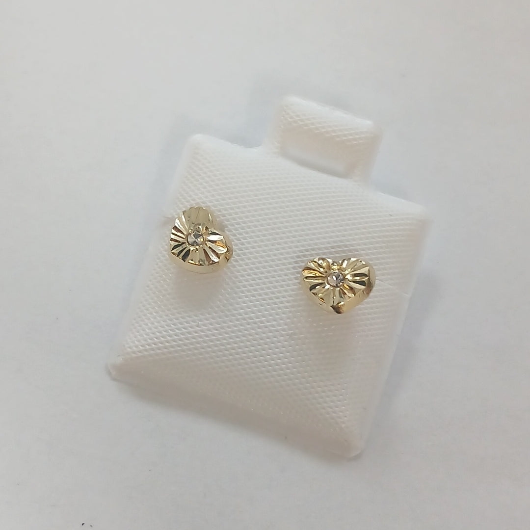 BROQUELES BROQUEL FIG CORAZON C CIRCONIA 14K 0.2603 GR (NUEVO)