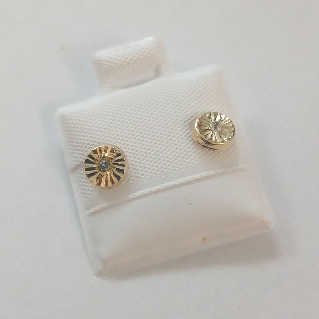 BROQUELES BROQUEL FIG BOTON C CIRCONIA 14K 0.2916 GR (NUEVO)
