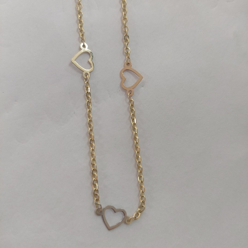 PULSERA ESPECIAL CON CORAZONES 10K 18 CM 1.2 GR (NUEVO)