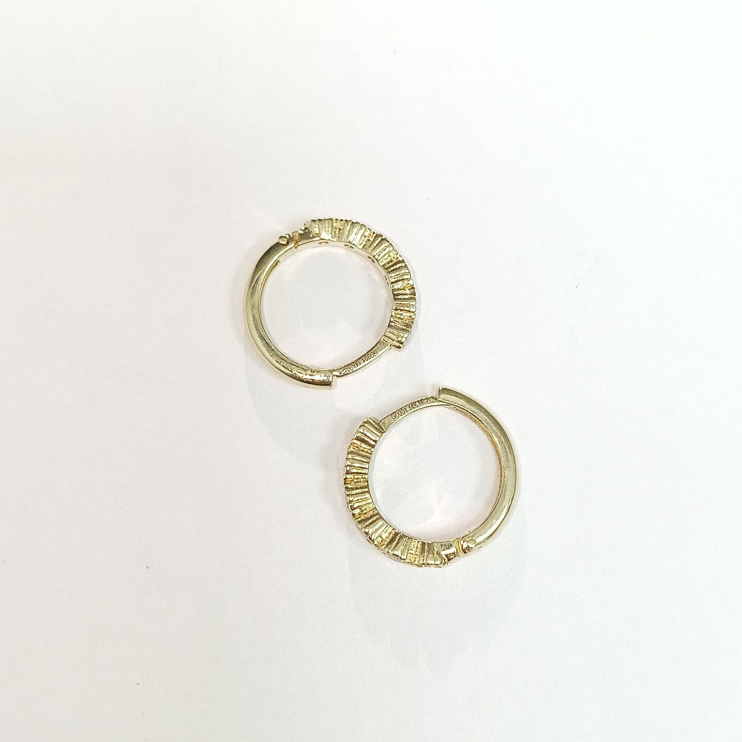 ARETES ARRACADA C CIRCONIAS 14K 2 GR (NUEVO)