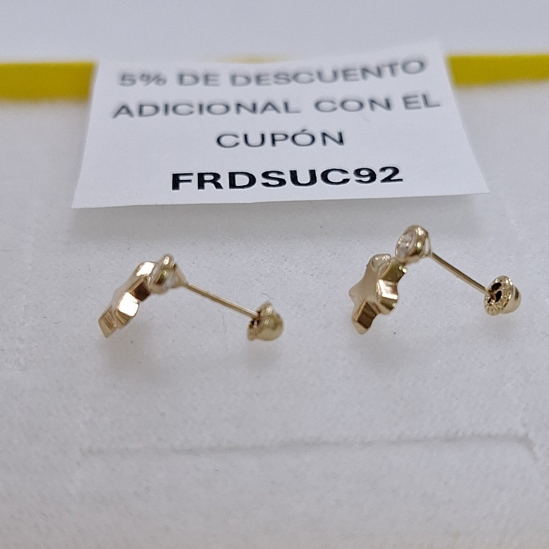 BROQUELES BROQUEL FIG ESTRELLA C CIRCONIA 14K 0.2603 GR (NUEVO)